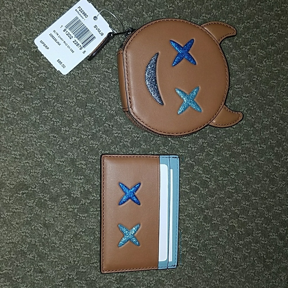 Brand new with tag coach coin case and card case